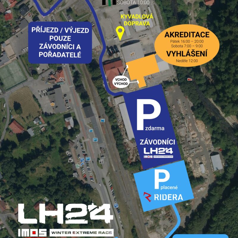 Parkování během závodního víkendu