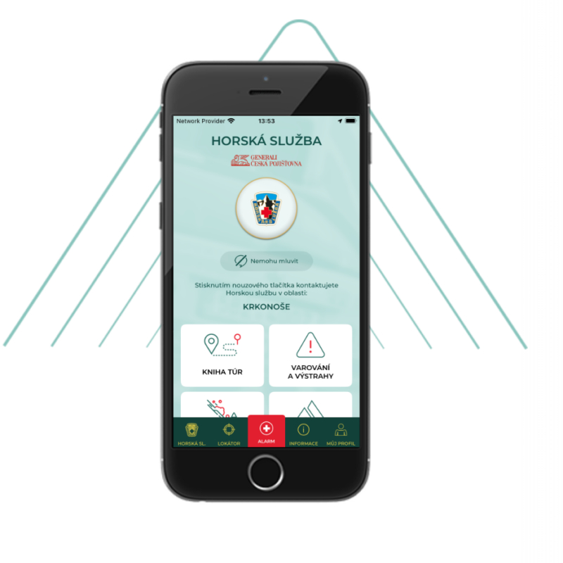 Doporučená výbava: mobilní aplikace Záchranka